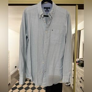 Tommy Hilfiger Blue Casual Button Down Shirt